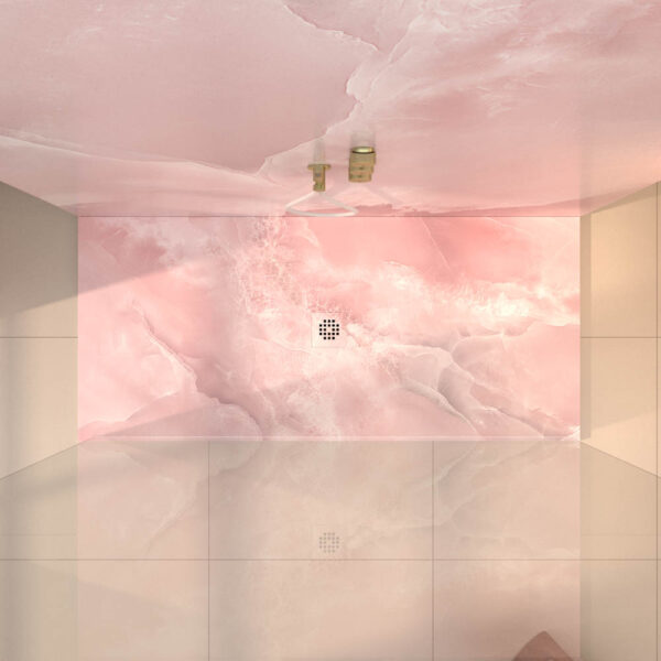 Painel de revestimento de paredes de casas de banho MSCOMPACT efeito mármore ROSATO - Image 2