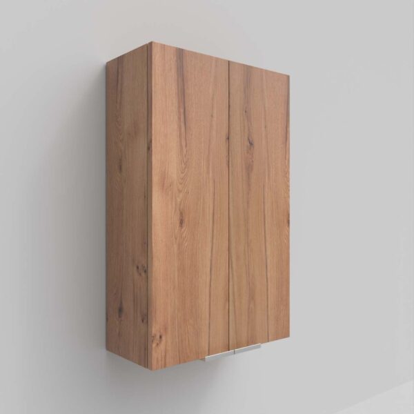 IBERIA coluna de casa de banho suspensa 2 portas 80 cm x50 cm x 21 cm acabamento MOHAVE