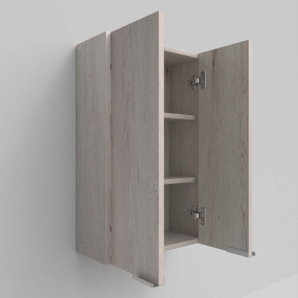 IBERIA coluna de casa de banho suspensa 2 portas 80 cm x 50 cm x 21 cm acabamento MOZART em carvalho - Image 3