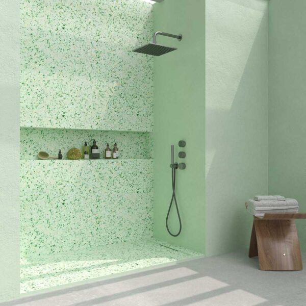 Painel de revestimento de paredes de casas de banho MSCOMPACT efeito terrazzo CREEK - Image 2
