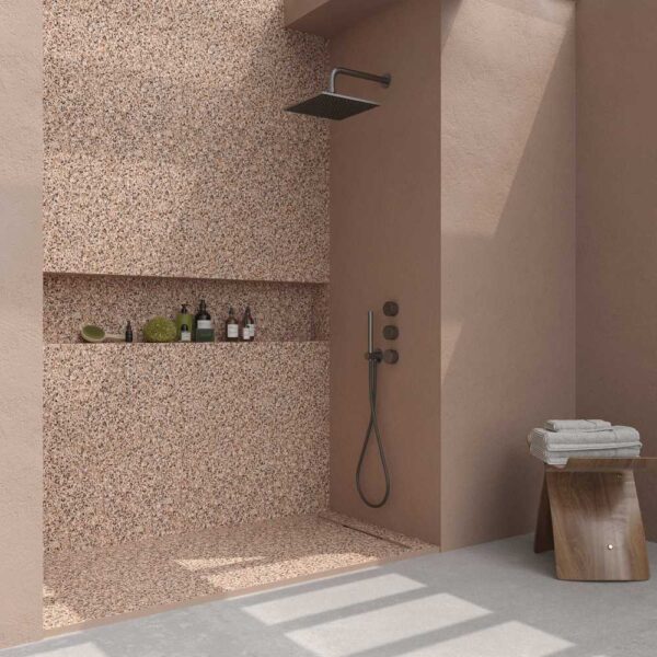 Painel de revestimento de paredes de casas de banho MSCOMPACT efeito terrazzo LATI - Image 4