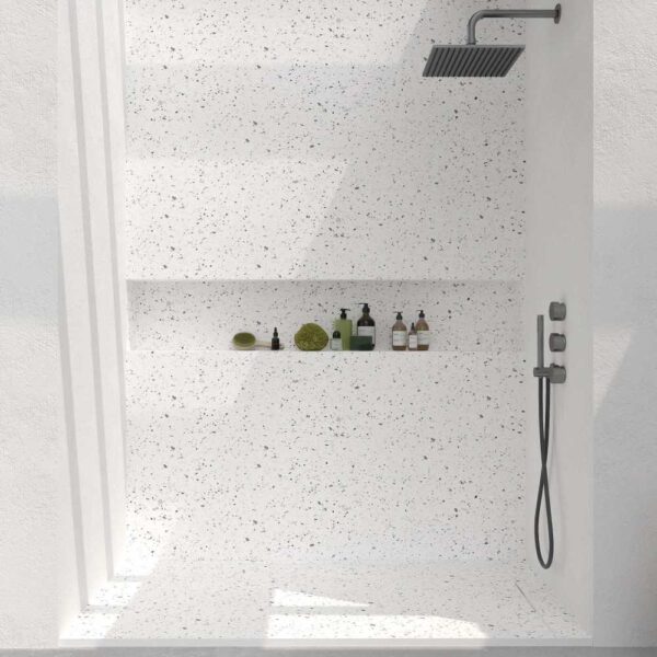 Painel de revestimento de paredes de casas de banho MSCOMPACT efeito terrazzo WALL