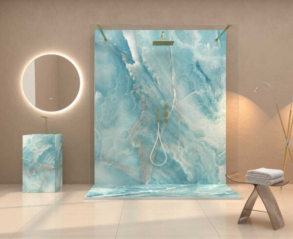 Painel de revestimento de paredes de casas de banho MSCOMPACT efeito mármore RAFAELLO - Image 3