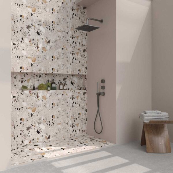 Painel de revestimento de paredes de casas de banho MSCOMPACT efeito terrazzo SAIME - Image 4