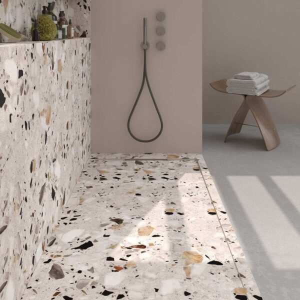 Painel de revestimento de paredes de casas de banho MSCOMPACT efeito terrazzo SAIME - Image 3