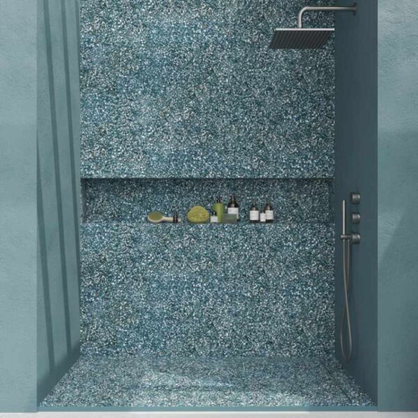 Painel de revestimento de paredes de casas de banho MSCOMPACT efeito terrazzo BISSAZA