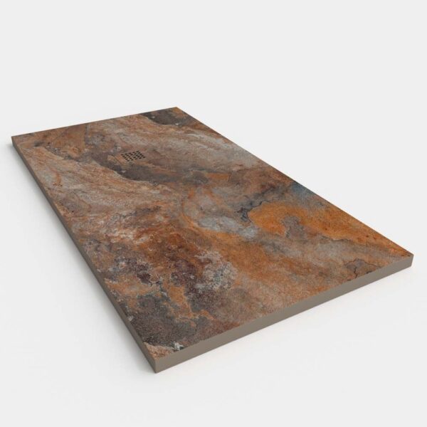 Base de duche em resina com textura de ardósia. Efeito mármore Razzo - moderno STONE 3D antiderrapante - Image 2