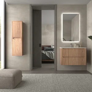 Móvel de casa de banho 2 gavetas TOSCANA com lavatório de porcelana acabamento CEMBRANO