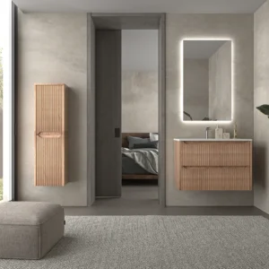 Móvel de casa de banho 2 gavetas TOSCANA com lavatório de porcelana acabamento millerigue CEMBRANO