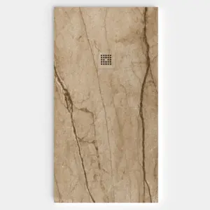 Base de duche em resina, textura ardósia. Efeito em Mármore ALTIMITA - antiderrapante STONE 3D moderno