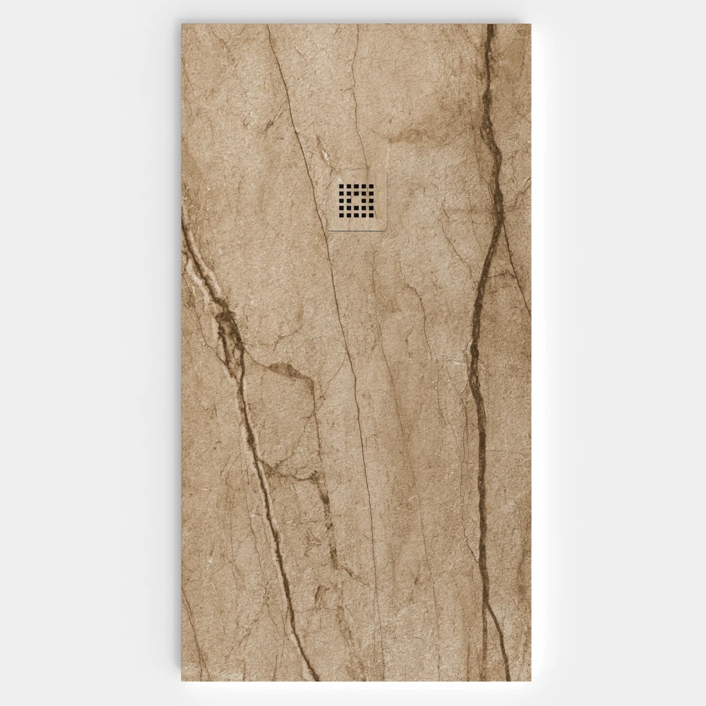Base de duche em resina, textura ardósia. Efeito em Mármore ALTIMITA - antiderrapante STONE 3D moderno