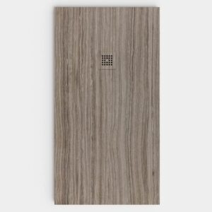 Base de duche em resina com efeito madeira DRUMA, textura de ardósia - antiderrapante STONE 3D moderno – imagem 1