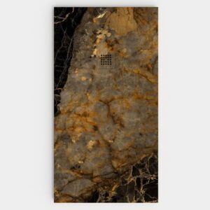 Base de duche em resina com textura de ardósia. Efeito mármore VEXALYA - antiderrapante STONE 3D moderno – imagem 1