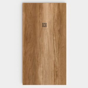 Base de duche em resina com efeito madeira TAANO, textura de ardósia - antiderrapante STONE 3D moderno – imagem 1