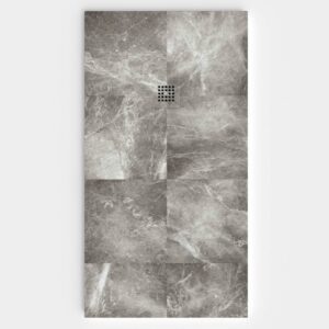 Base de duche em resina com textura de ardósia. Efeito mármore VEONEL - antiderrapante STONE 3D moderno – imagem 1