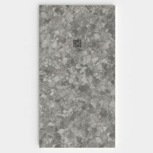 Base de duche em resina com textura de ardósia. Efeito mármore NYMOR - antiderrapante STONE 3D moderno – imagem 1