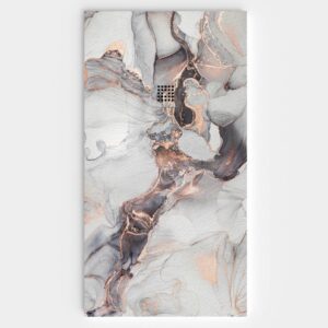 Base de duche em resina com textura de ardósia. Efeito mármore NOCEDRA - antiderrapante STONE 3D moderno – imagem 1