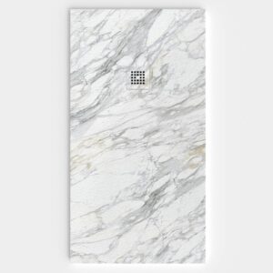 Base de duche em resina com textura de ardósia. Efeito mármore NERAX - antiderrapante STONE 3D moderno – imagem 1