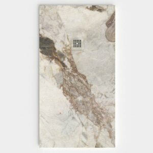 Base de duche em resina com textura de ardósia. Efeito mármore THEUNOR - antiderrapante STONE 3D moderno – imagem 1