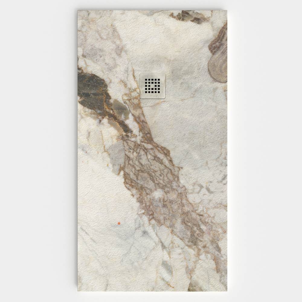 Base de duche em resina com textura de ardósia. Efeito mármore THEUNOR - antiderrapante STONE 3D moderno – imagem 1