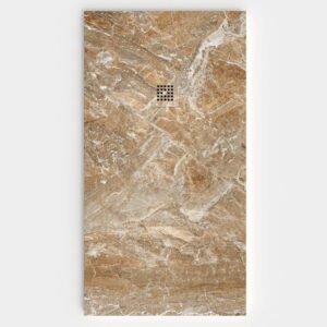 Base de duche em resina com textura de ardósia. Efeito mármore LODEN - antiderrapante STONE 3D moderno – imagem 1