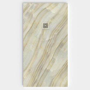 Base de duche em resina com textura de ardósia. Efeito mármore LITHIRA - antiderrapante STONE 3D moderno – imagem 1
