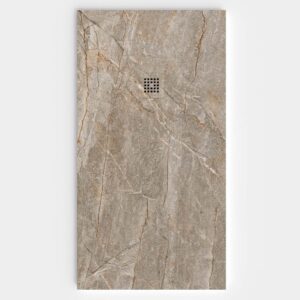 Base de duche em resina com textura de ardósia. Efeito mármore KAELUM - antiderrapante STONE 3D moderno – imagem 1