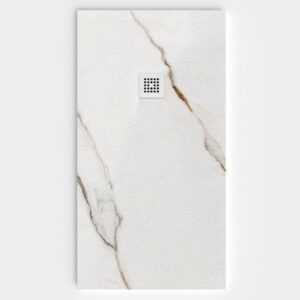 Base de duche em resina com textura de ardósia. Efeito mármore JURELLA - antiderrapante STONE 3D moderno – imagem 1