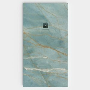 Base de duche em resina com textura de ardósia. Efeito mármore EVYTHIS - antiderrapante STONE 3D moderno – imagem 1