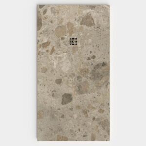 Base de duche em resina com textura de ardósia. Efeito mármore ZARYNTH - antiderrapante STONE 3D moderno – imagem 1