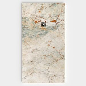 Base de duche em resina com textura de ardósia. Efeito mármore ARKENEL - antiderrapante STONE 3D moderno – imagem 1