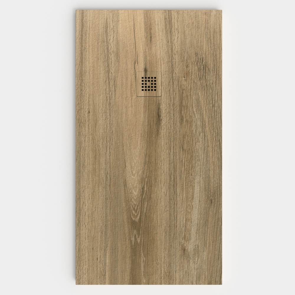 Base de duche em resina com efeito madeira BORKEN, textura de ardósia - antiderrapante STONE 3D moderno – imagem 1