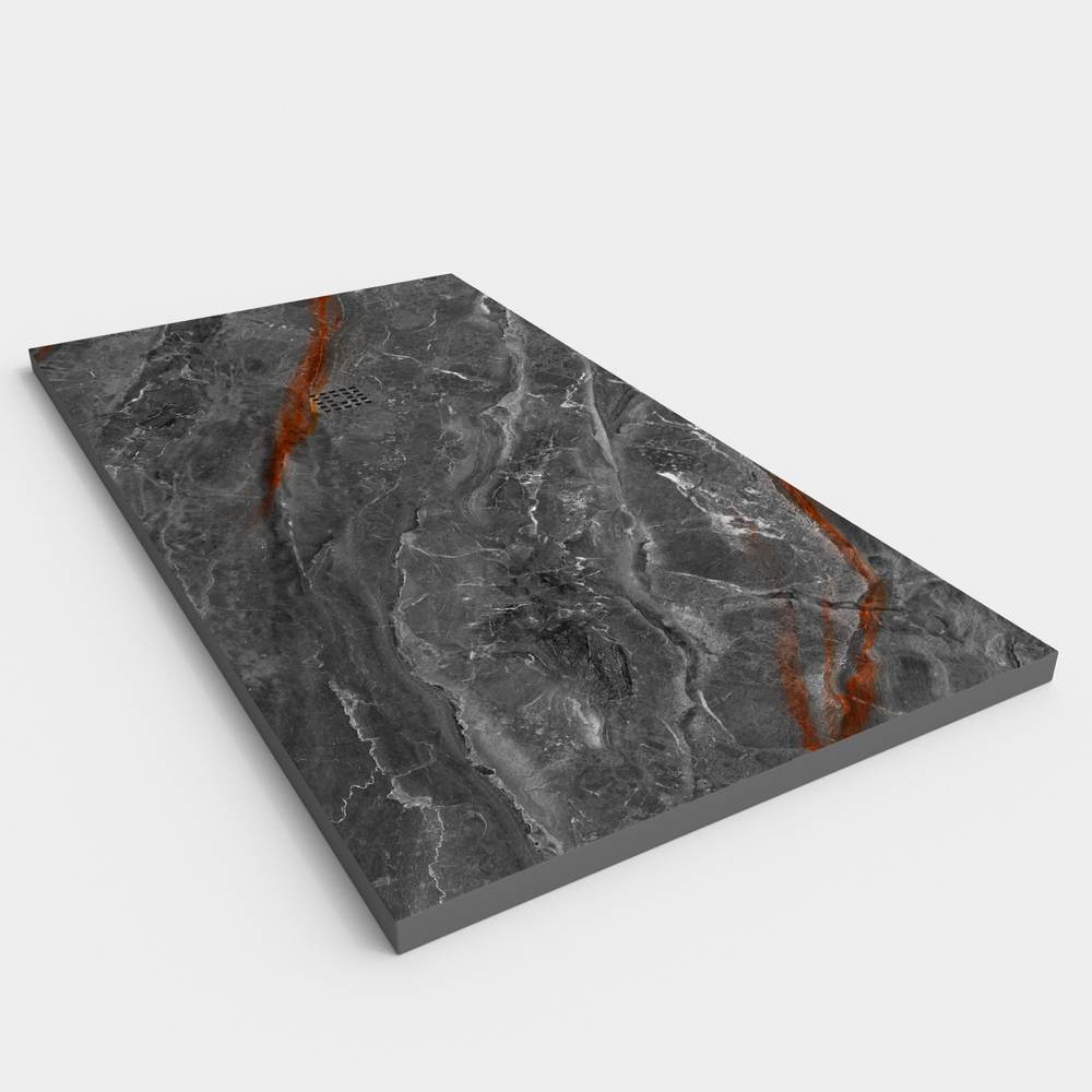 Base de duche em resina com textura de ardósia. Efeito mármore VENYRA - antiderrapante STONE 3D moderno – imagem 2