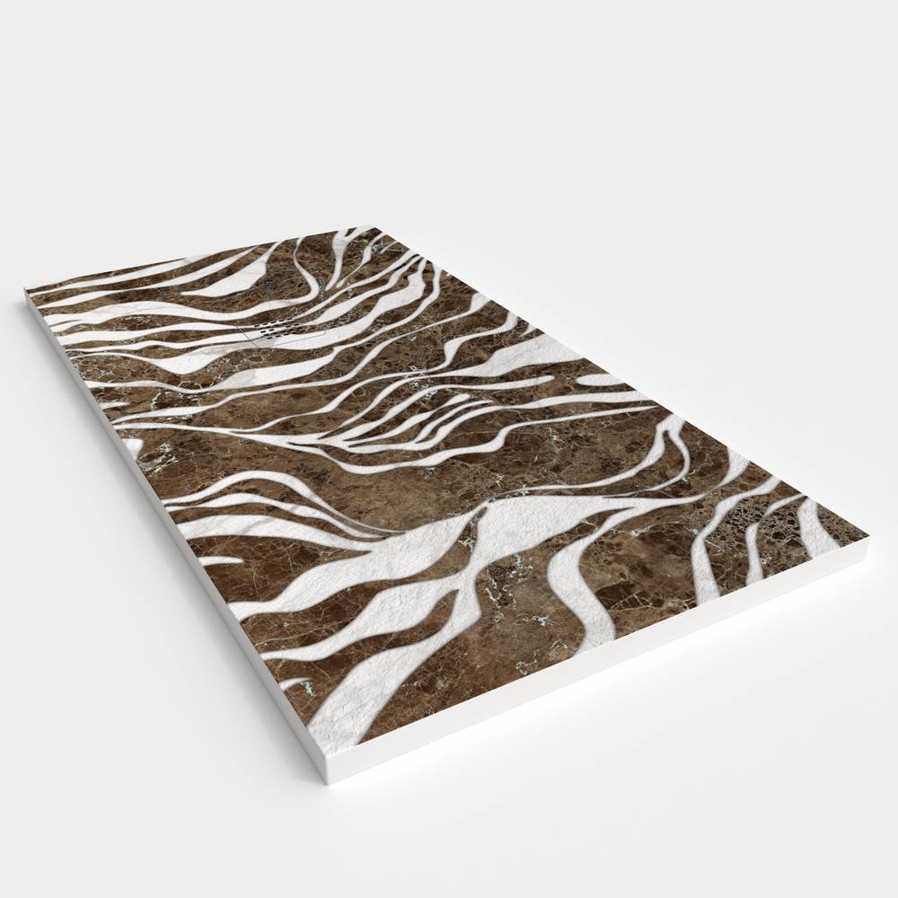 Base de duche em resina com textura de ardósia. Efeito mármore VELASTRA - antiderrapante STONE 3D moderno – imagem 2