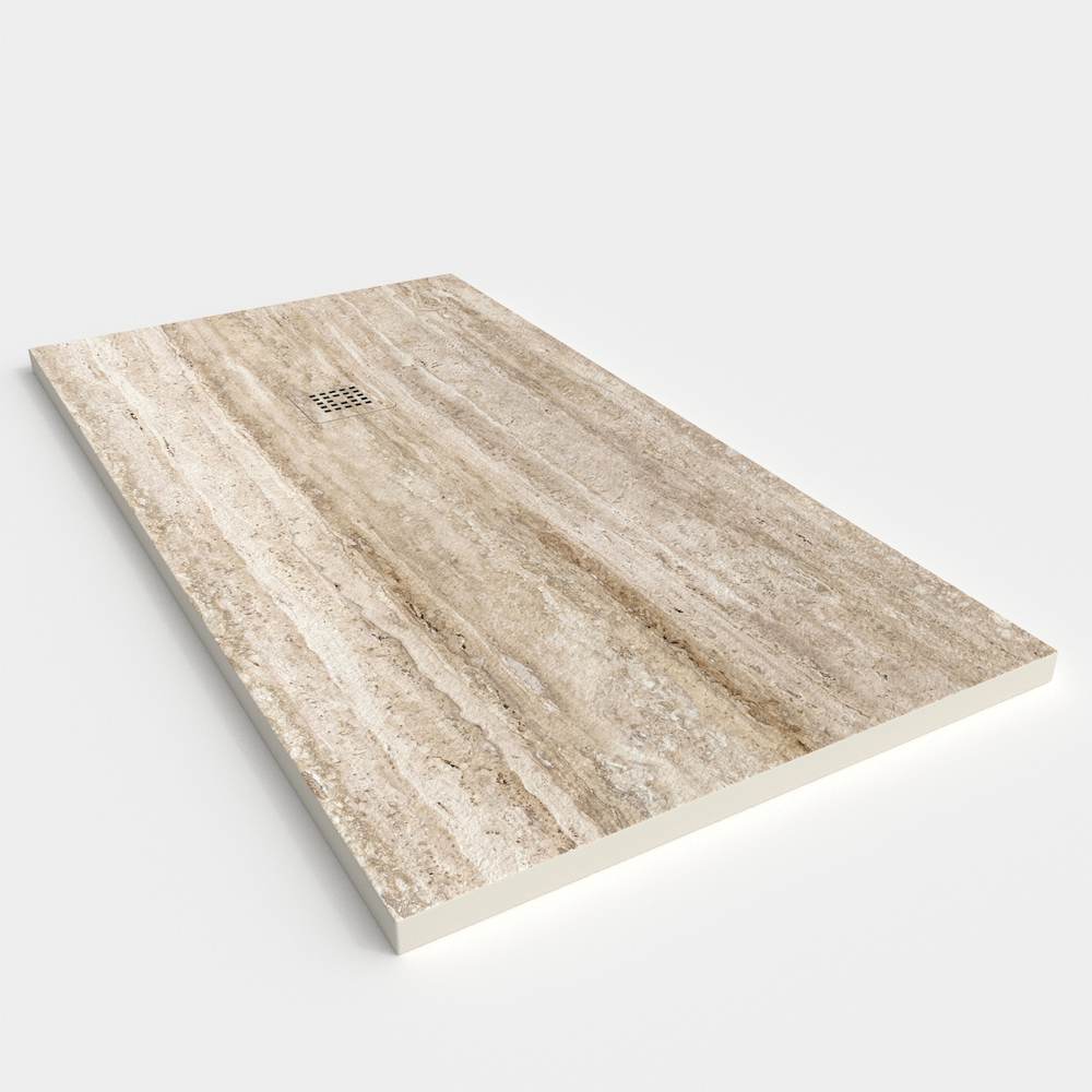 Base de duche em resina com textura de ardósia. Efeito mármore THASSIA - antiderrapante STONE 3D moderno – imagem 2