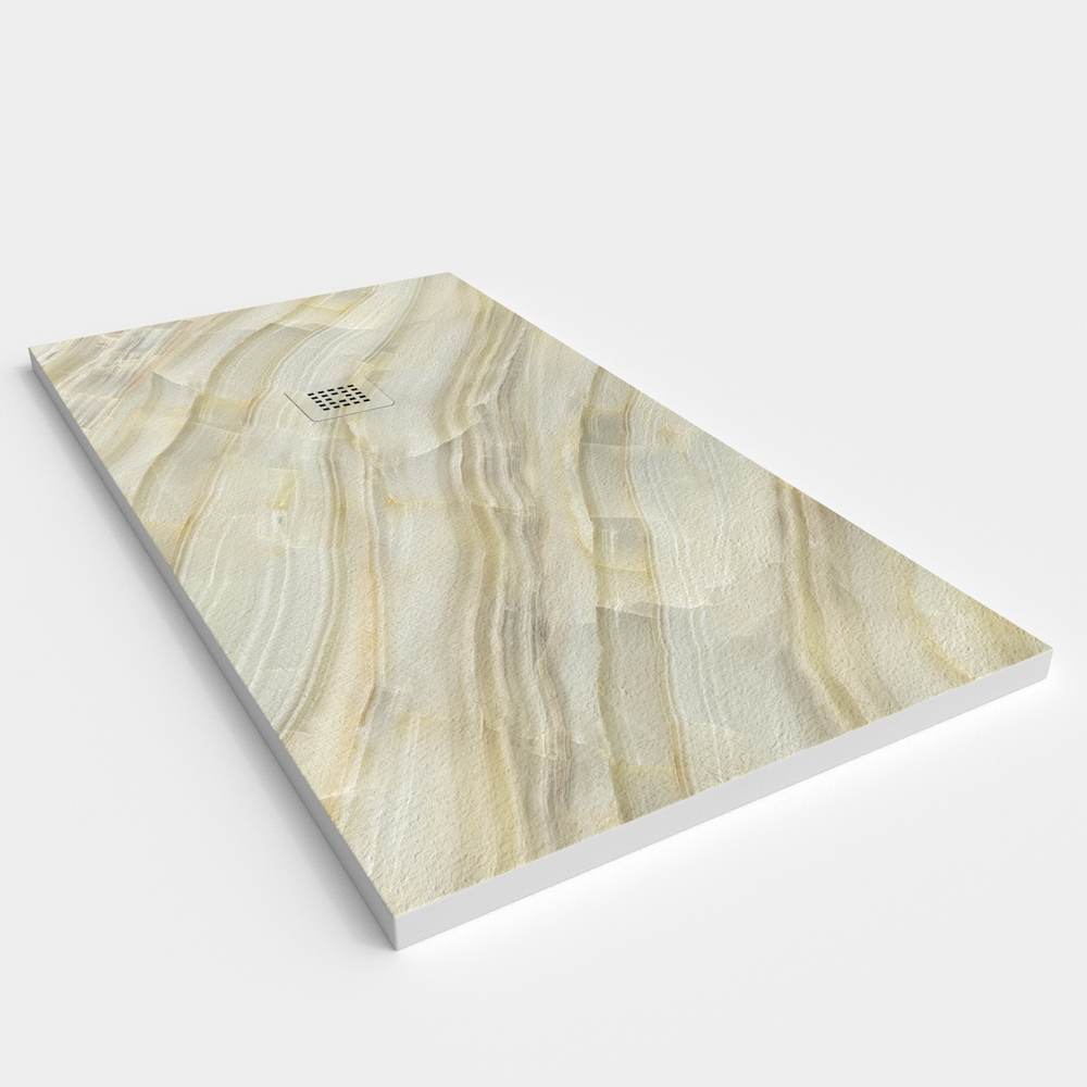 Base de duche em resina com textura de ardósia. Efeito mármore LITHIRA - antiderrapante STONE 3D moderno – imagem 2