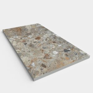 Base de duche em resina com textura de ardósia. Efeito mármore CRUNELL - antiderrapante STONE 3D moderno – imagem 2