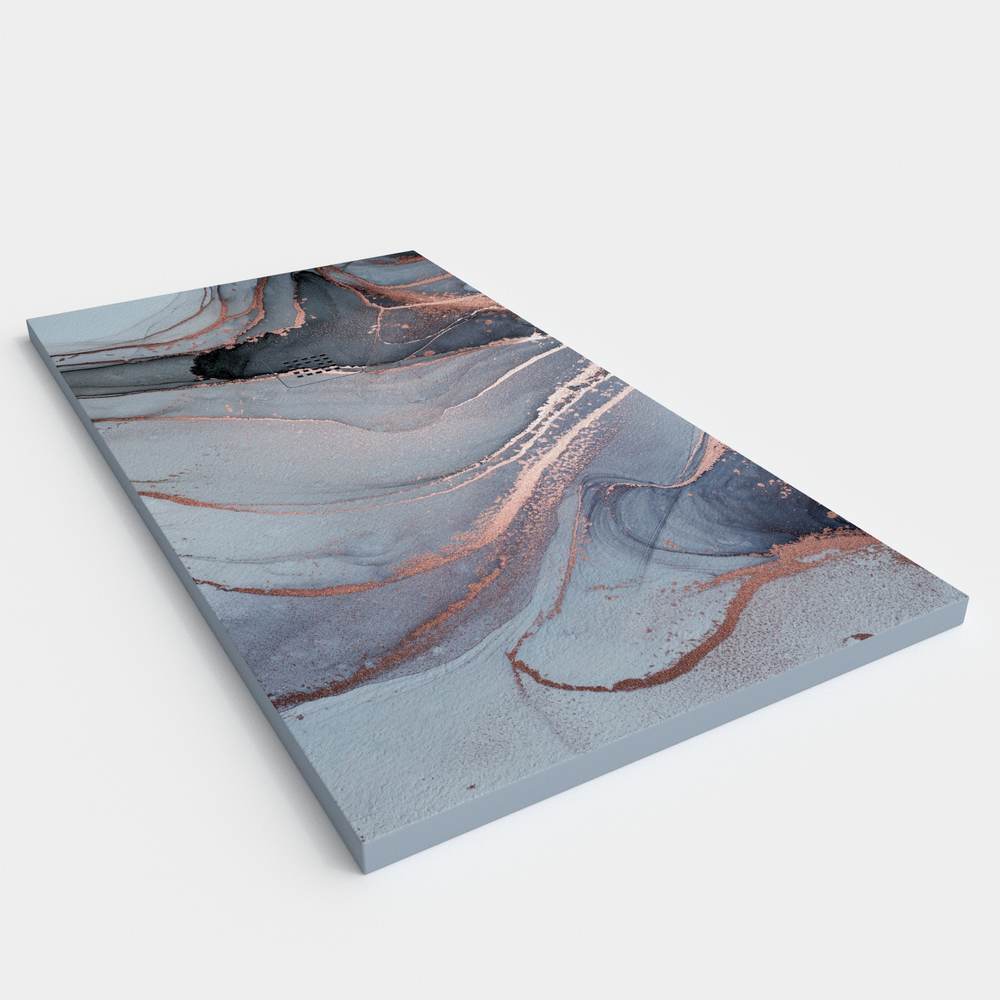 Base de duche em resina com textura de ardósia. Efeito mármore BELLVORA - antiderrapante STONE 3D moderno – imagem 2