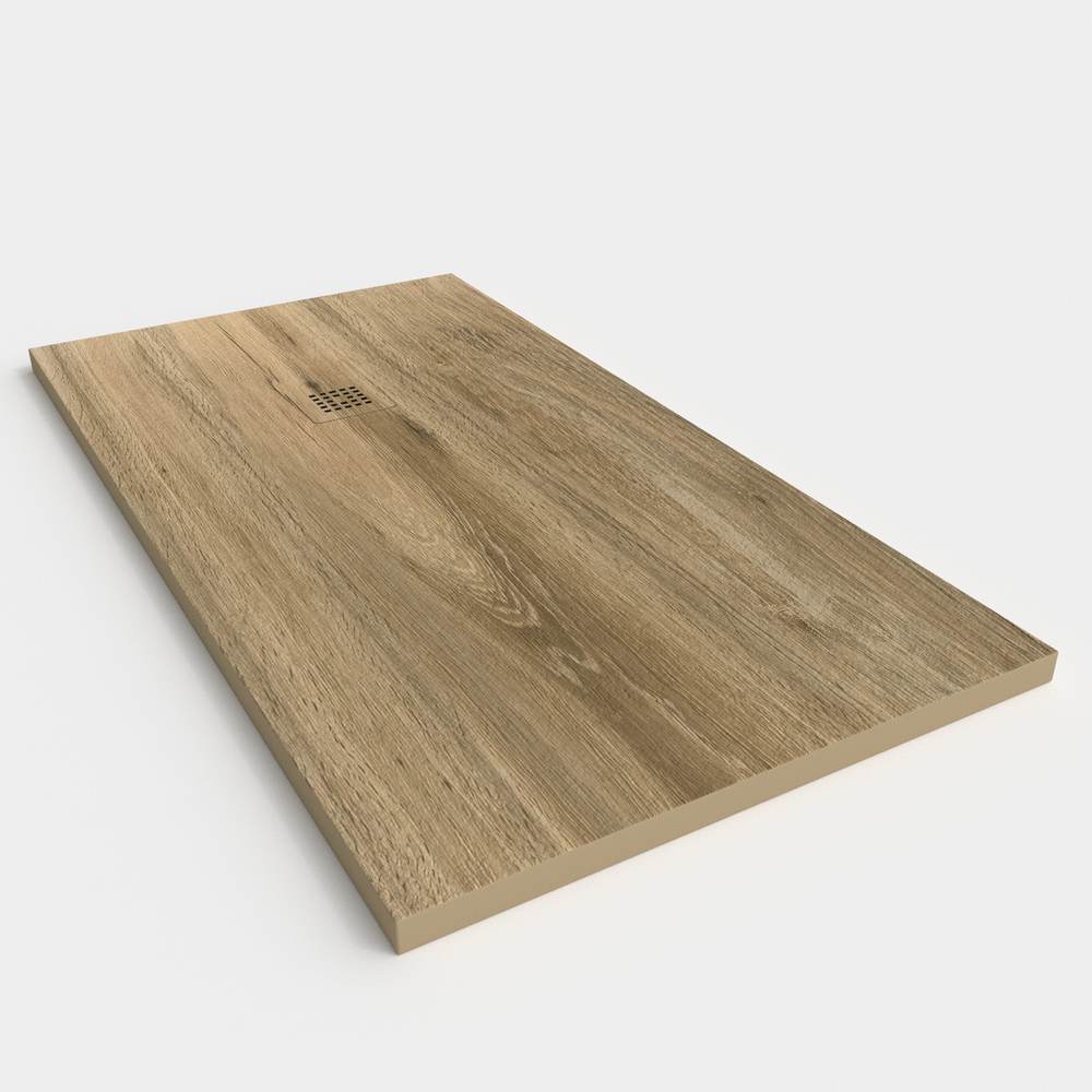 Base de duche em resina com efeito madeira BORKEN, textura de ardósia - antiderrapante STONE 3D moderno – imagem 2