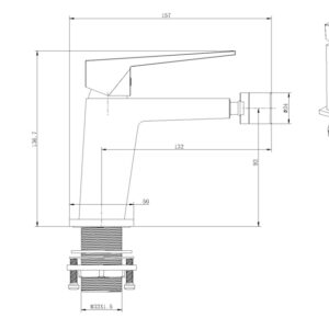 Torneira Monocomando de Bidé INFINITE Preto Fosco