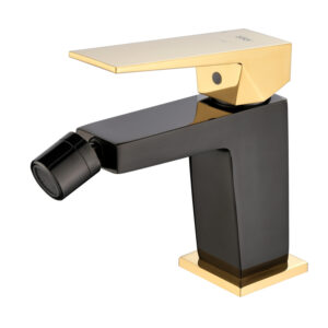 Torneira Monocomando de Bidé INFINITE Preto Cristal / Ouro Brilhante