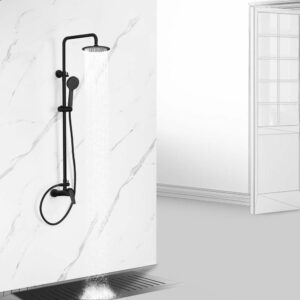 Conjunto de Duche Monocomando NATURE Preto Fosco