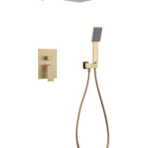 Conjunto de Duche Encastrável DREAM Ouro Escovado