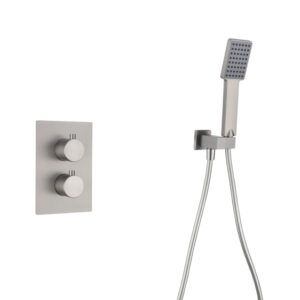 Conjunto de Duche Termostático Encastrável ETERNITY Níquel Escovado