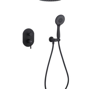 Conjunto de Duche Encastrável SOUL Preto Fosco