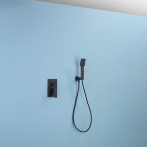 Conjunto de Duche Encastrável SPIRIT Preto Fosco