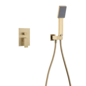 Conjunto de Duche Encastrável SPIRIT Ouro Escovado