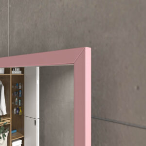 Lavatório suspenso à medida FIONA com cuba centrada SOLID SURFACE Rosa claro – imagem 2