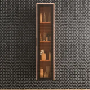 Coluna de casa de banho BETA suspensa 1 porta 175 cm x 35 cm x 22 cm porta em vidro