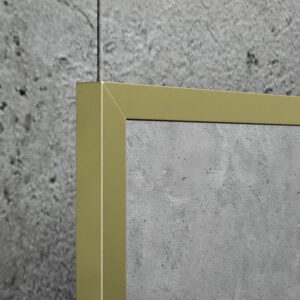 Espelho de casa de banho ALUMINIUM moldura dourada com luz LED ambiente – imagem 2